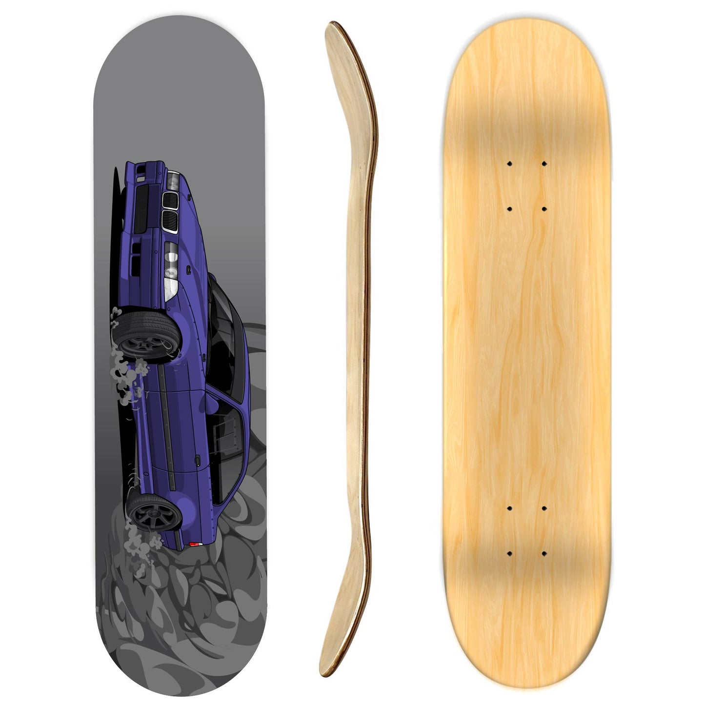 BMW E36 Drift Car Skateboard Deck