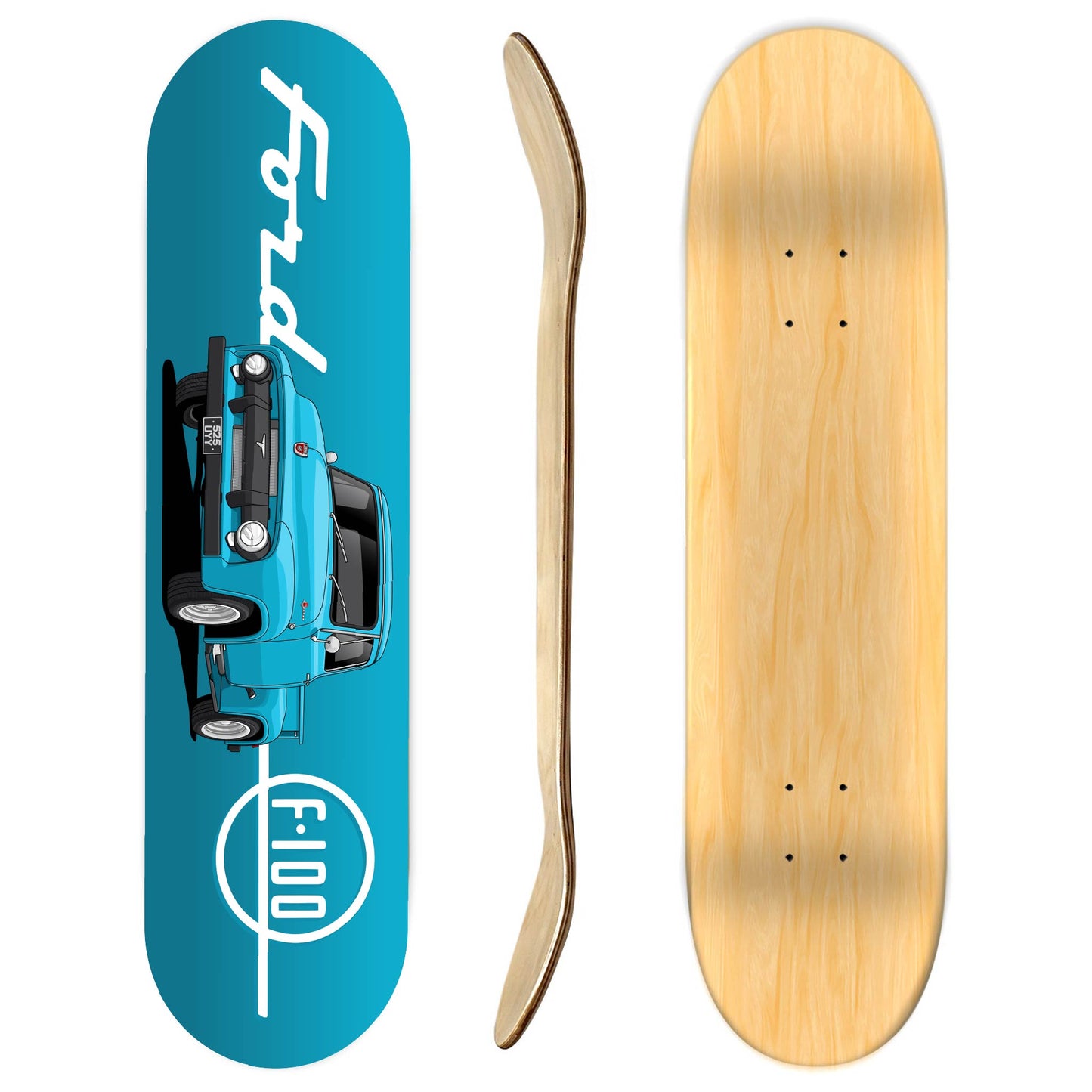 Ford F100 1956 Truck Skateboard Deck