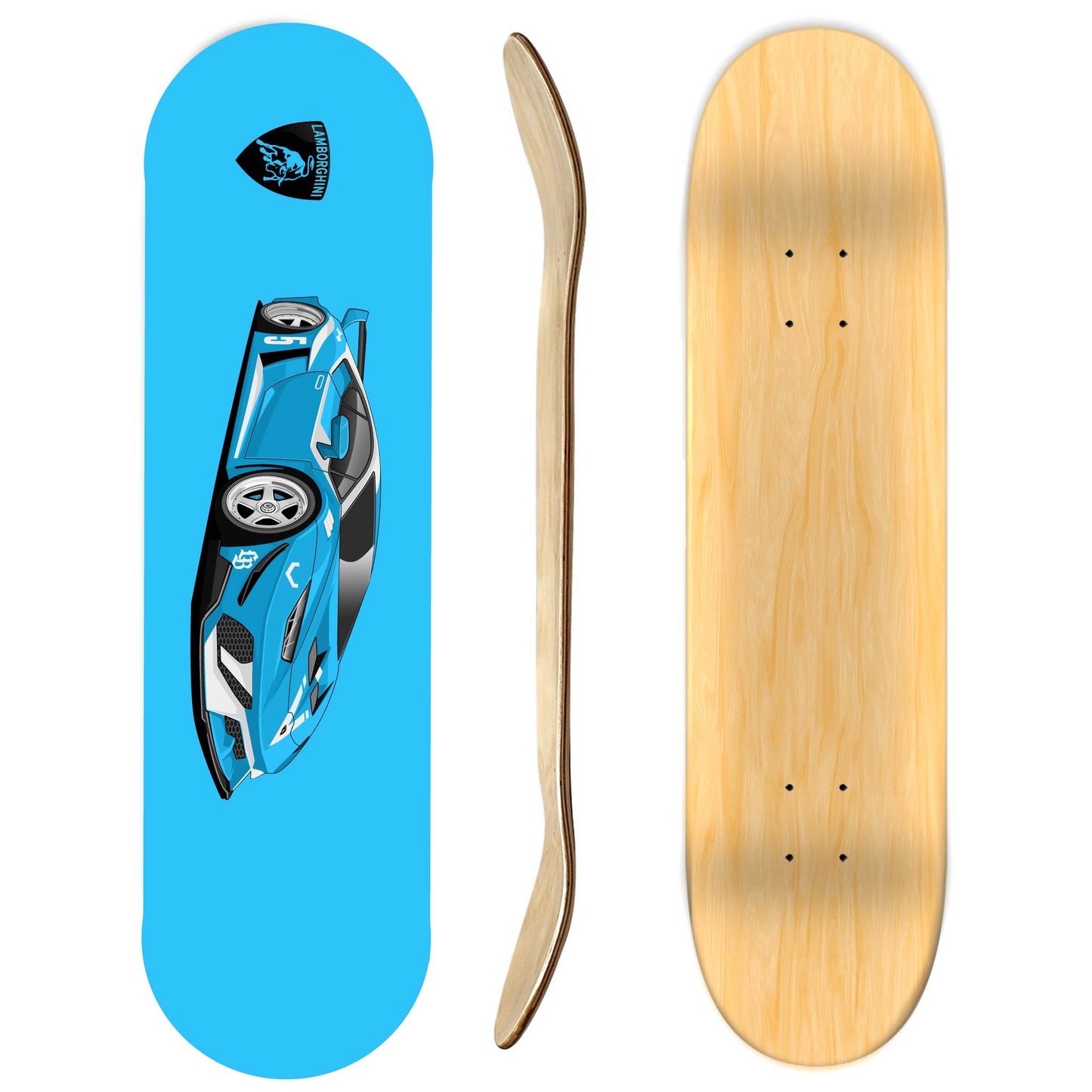 Slambo Lamborghini Skateboard Deck