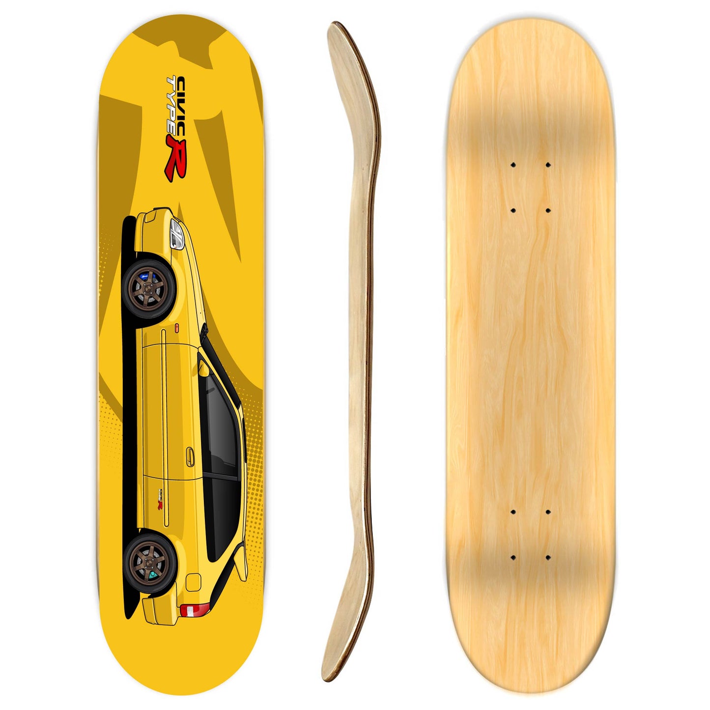 Honda Civic EK9 Skateboard Deck