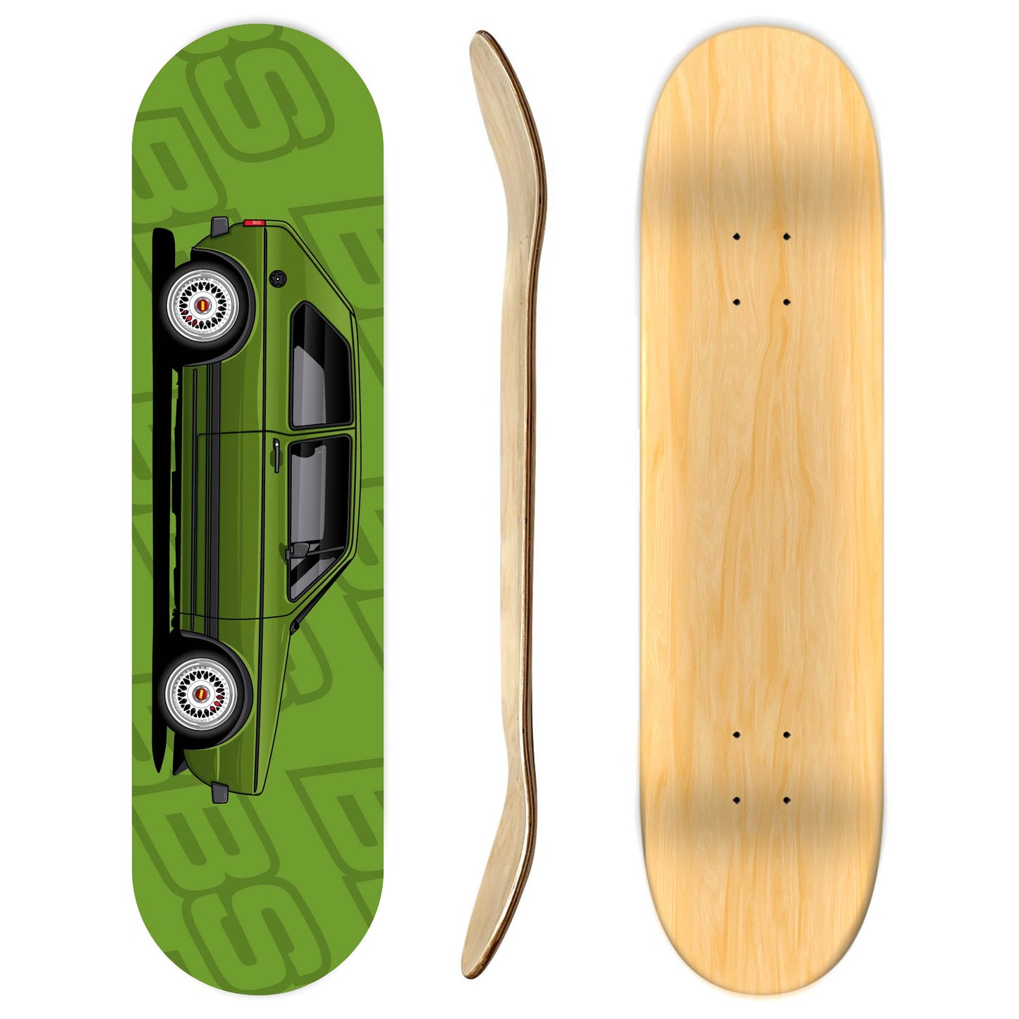 Golf Mk2 skateboard deck