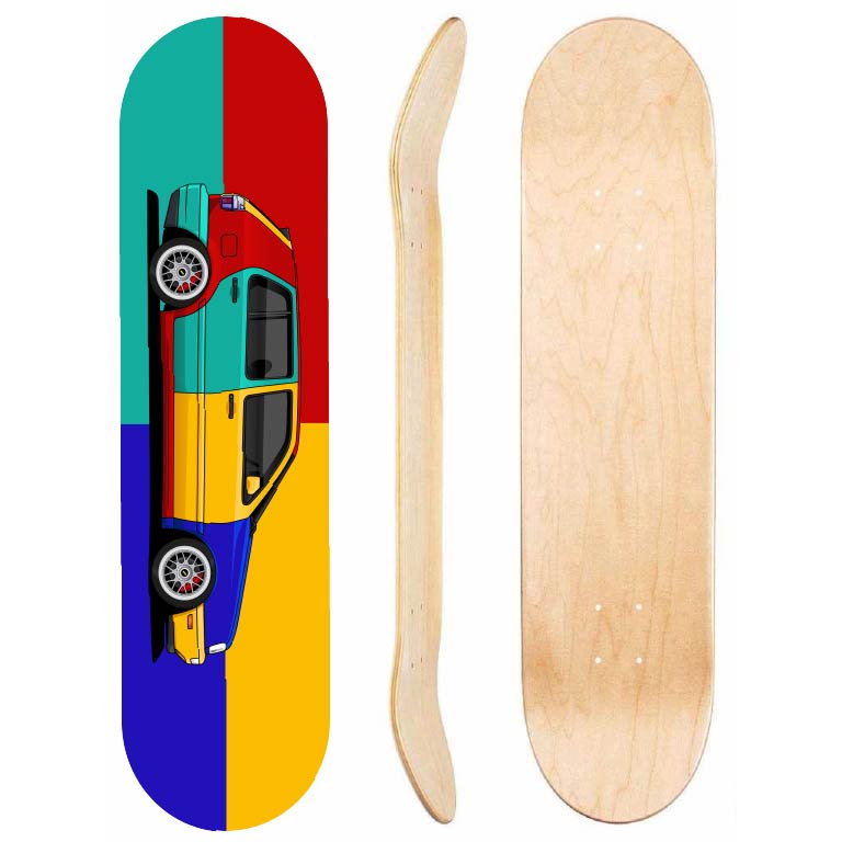 Volkswagen Golf Mk4 Harlequin Skateboard Deck
