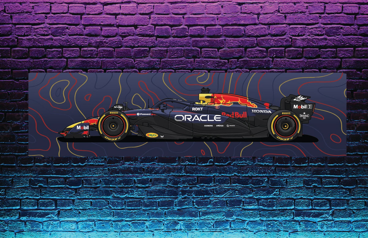 Red Bull F1 Racing Car Banner