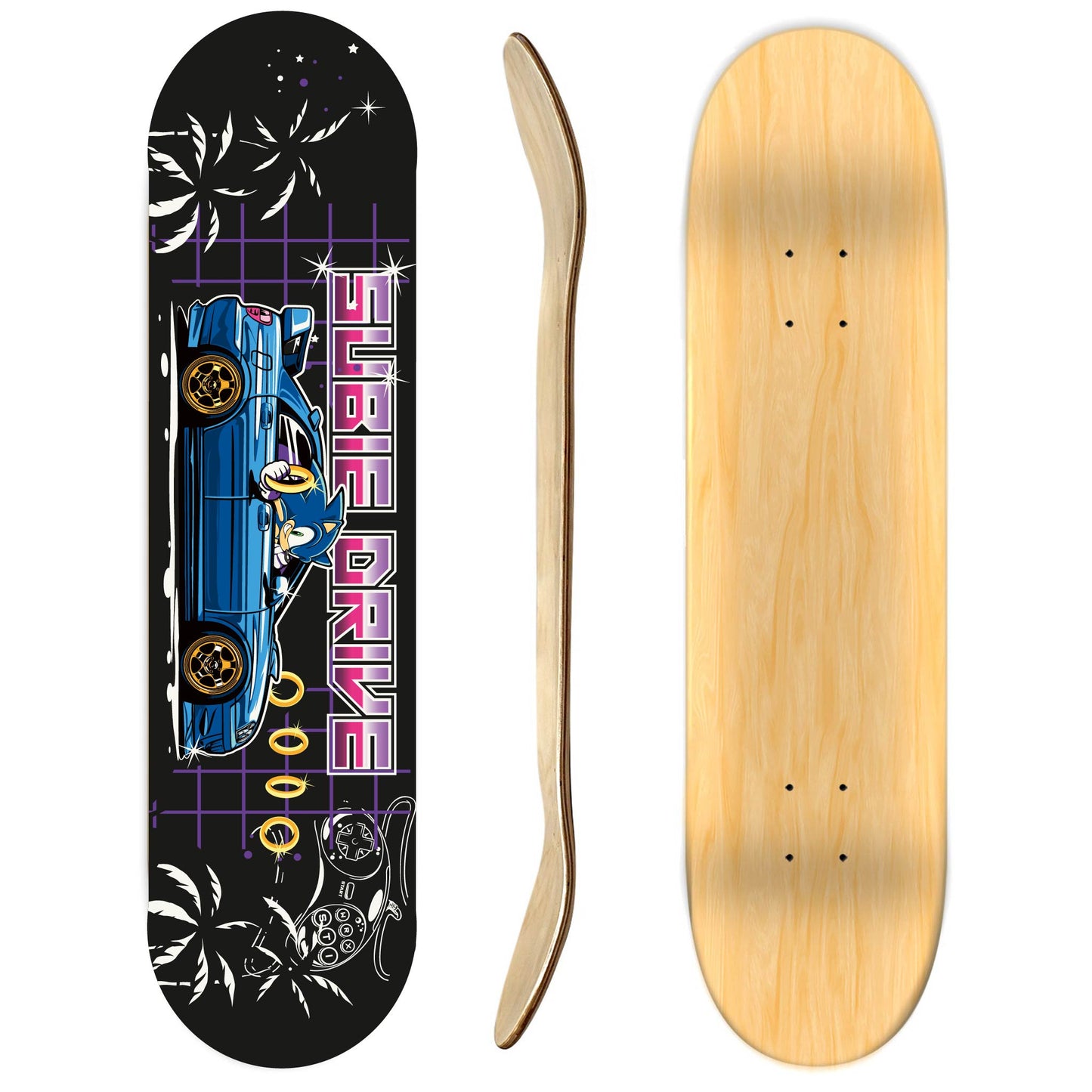 Subaru Sonic The Hedgehog Skateboard Deck
