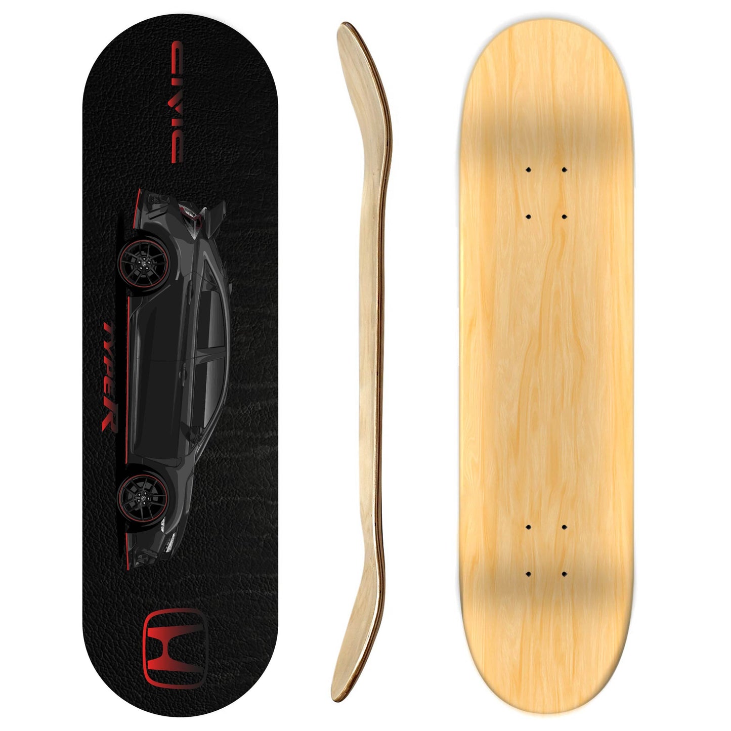 Honda Civic FK8 Type R Skateboard Deck Leather Effect