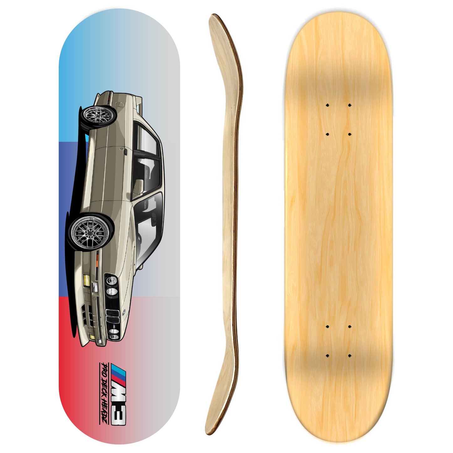 BMW E30 M3 Skateboard deck