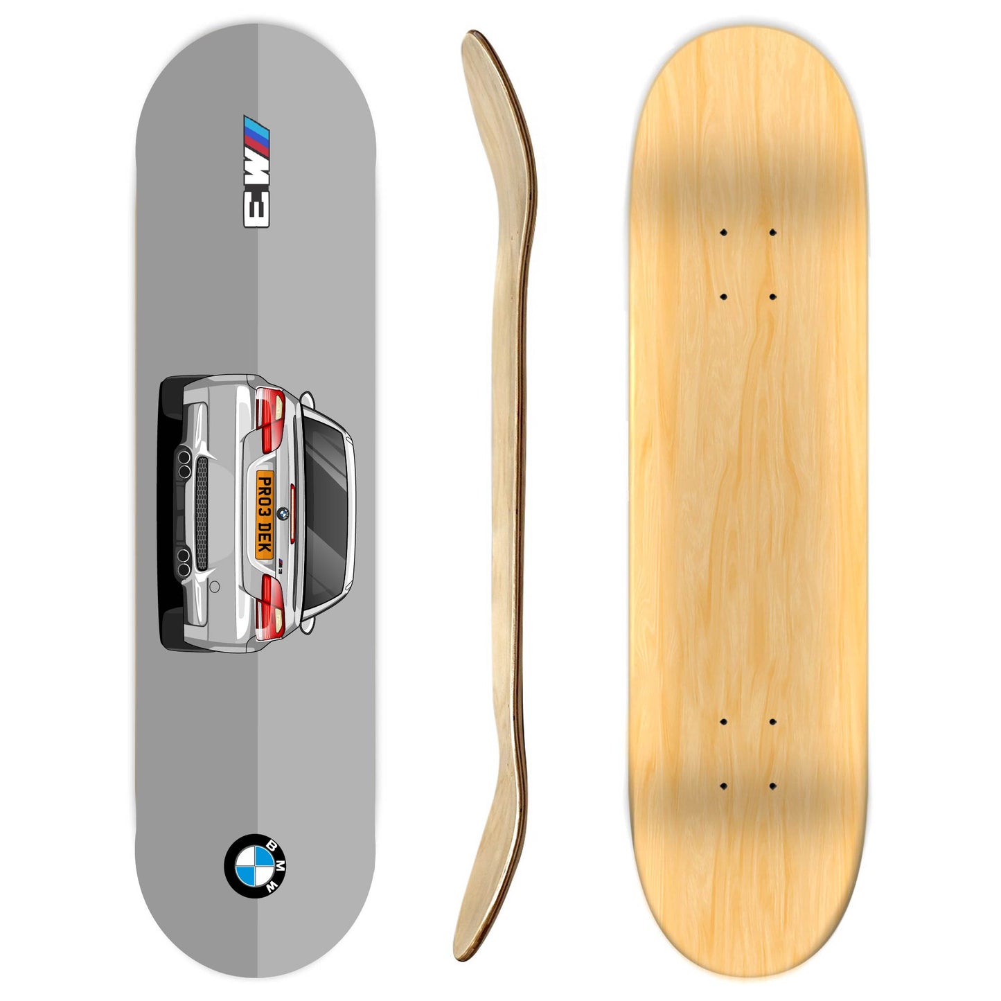 BMW M3 Rear End Skateboard Deck