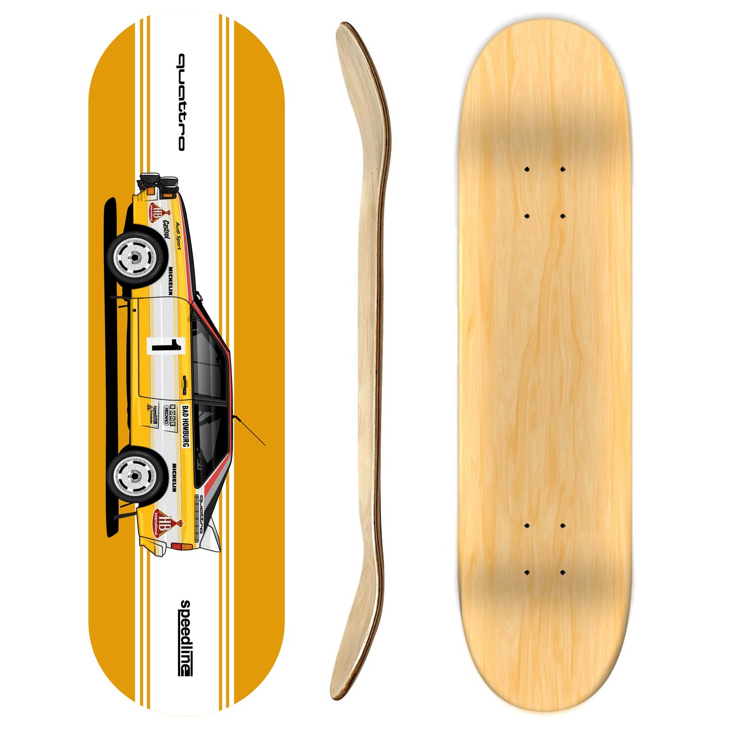 Audi Quattro S1 Rally Skateboard deck