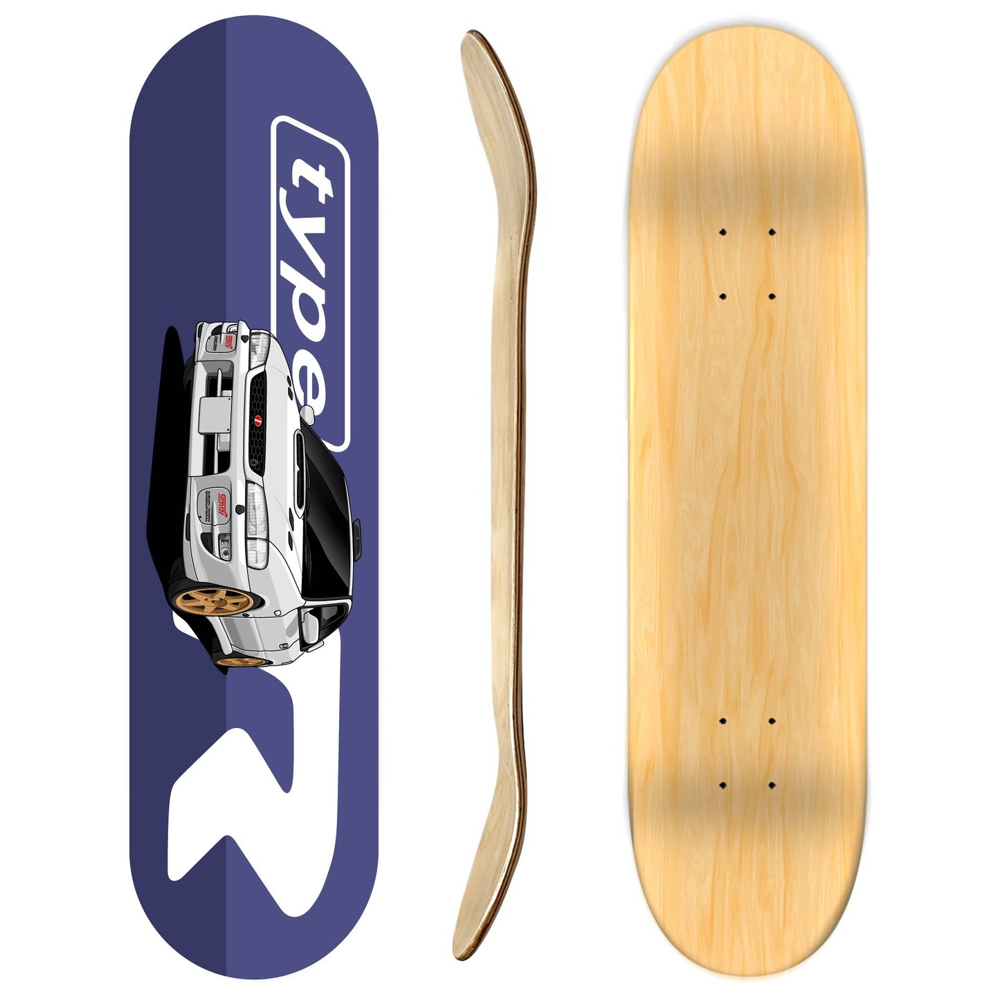 Subaru WRX STI Type R Skateboard Deck