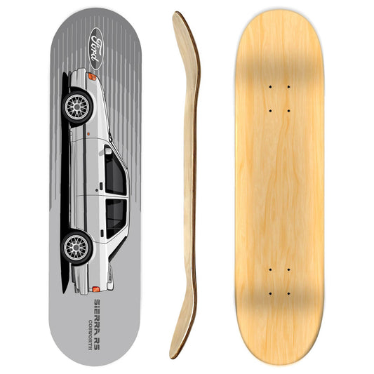Ford Sierra Sapphire Cosworth white Skateboard Deck
