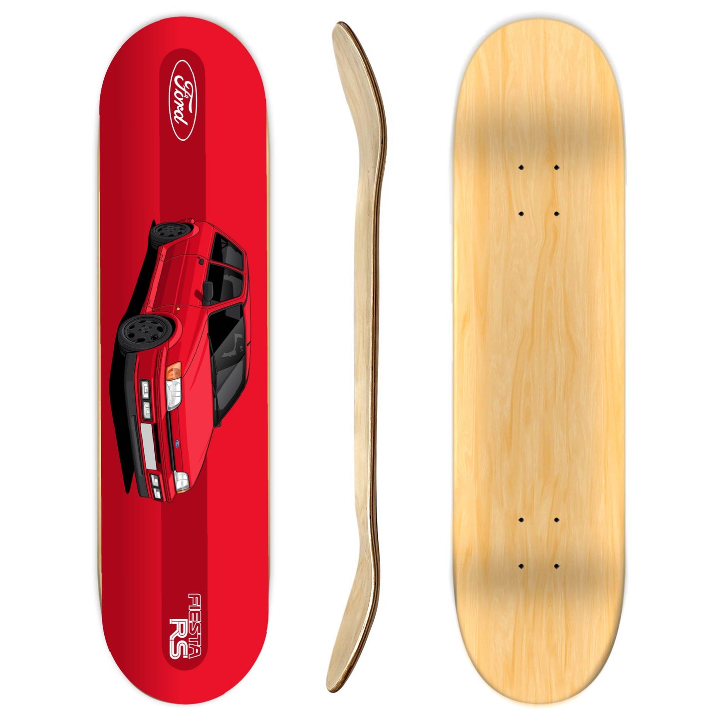 Ford Fiesta RS Turbo Skateboard Deck