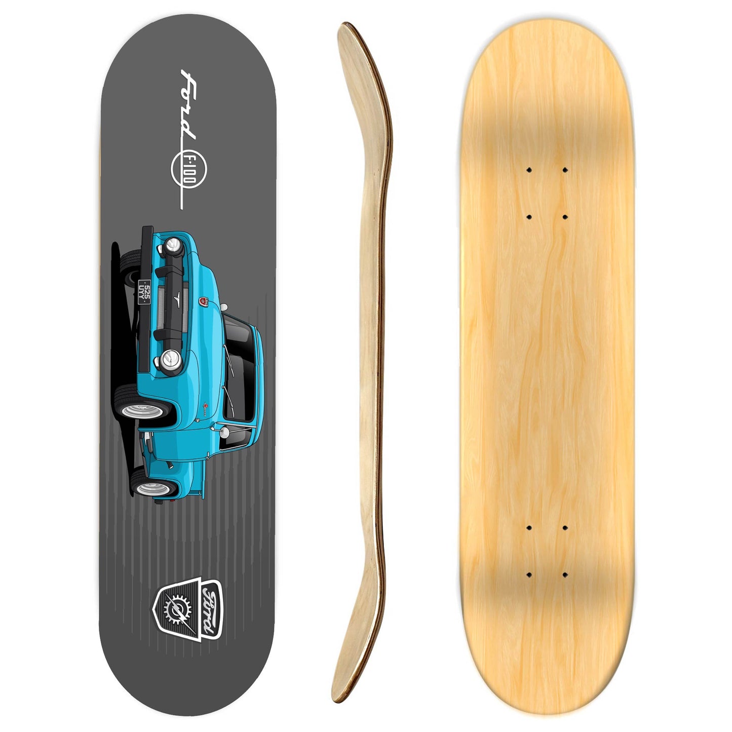 Ford F100 Truck Skateboard Deck