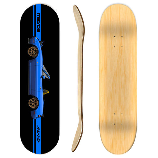 Mazda MX5 Blue Skateboard Deck