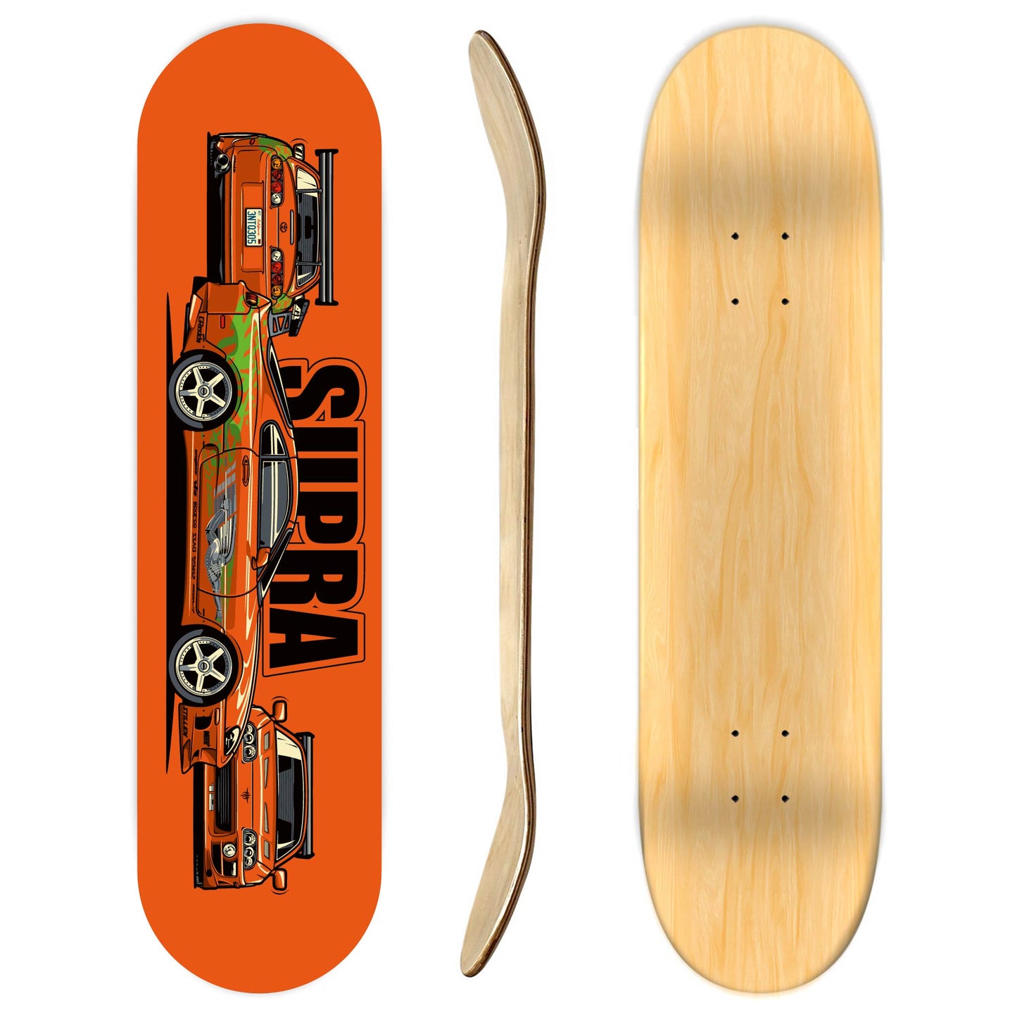 Fast And Furious Toyota Supra Skateboard Deck