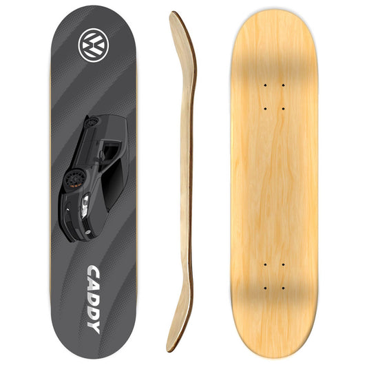 Volkswagen Caddy Van Skateboard deck with white text