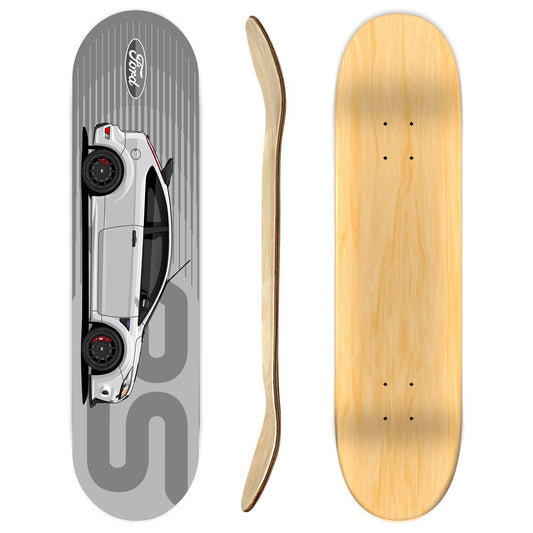 Ford Focus RS White Skateboard Deck